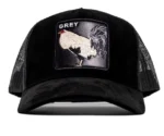 GALLO FINO GREY ROOSTER BLACK SNAPBACK HAT GFGREYGALLO BLK