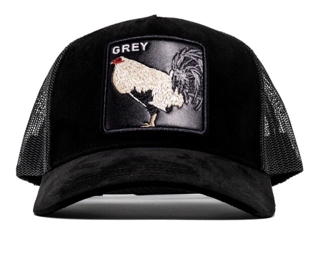 GALLO FINO GREY ROOSTER BLACK SNAPBACK HAT GFGREYGALLO BLK